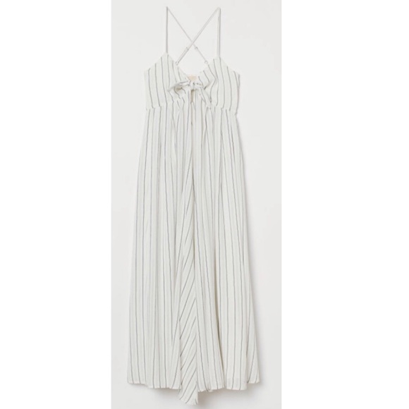 h&m striped maxi dress Ladies - Cream/Patterned Voluminous Maxi Dress - Size: XXL